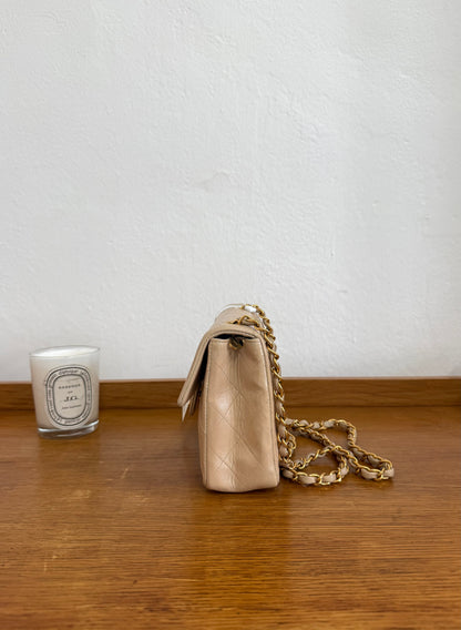 CHANEL CLASSIC SINGLE FLAP BAG TWIST LOCK 24K GOLD