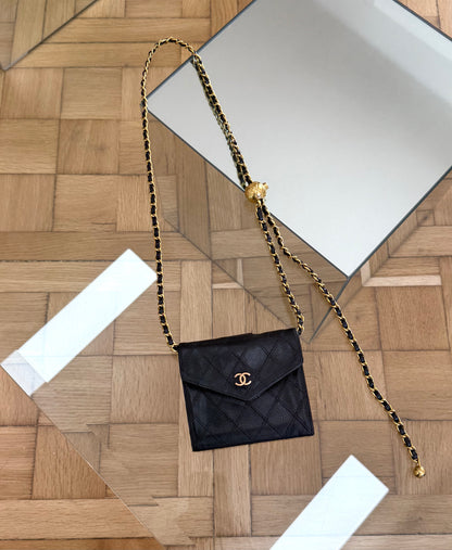 CHANEL CAVIAR DOUBLE SIDED WALLET