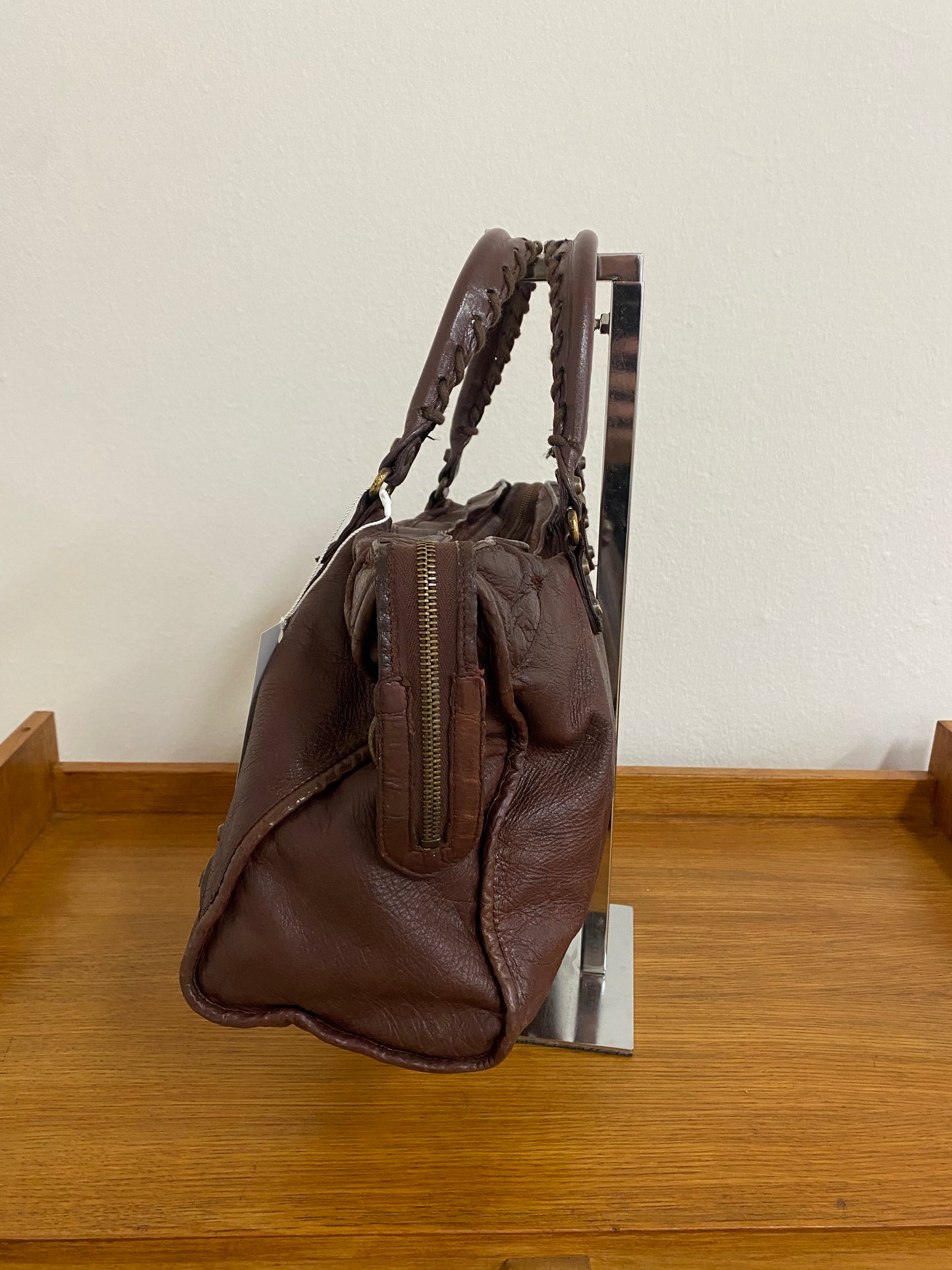 BALENCIAGA CITY BAG IN DARK BROWN