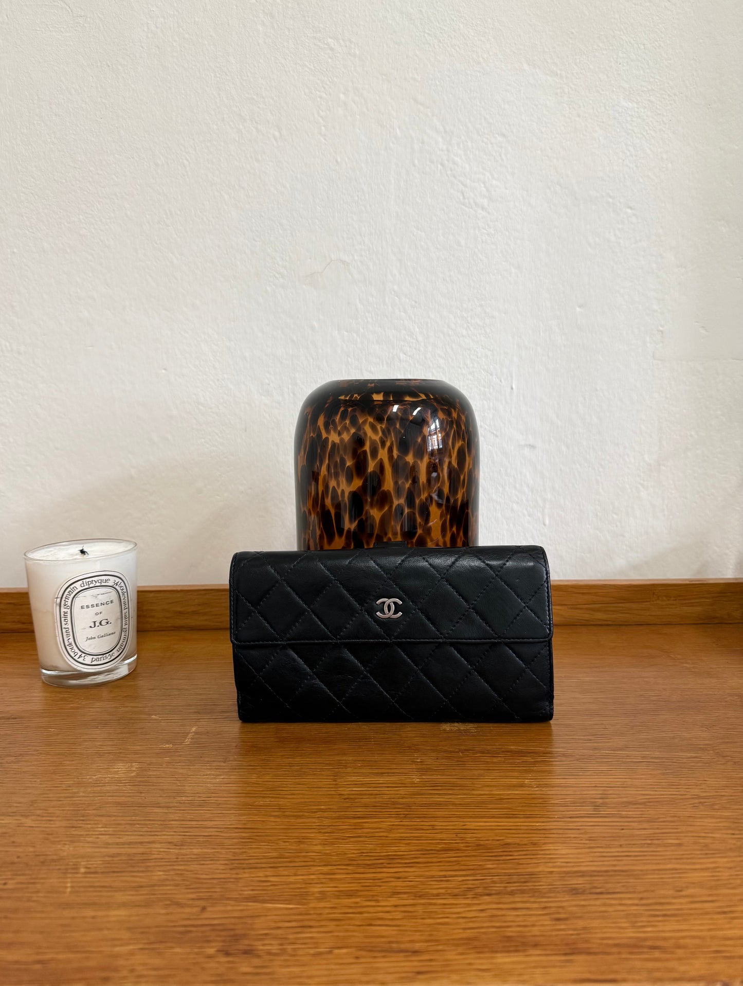 SERIES 14 CHANEL MATELASSE LONG WALLET BLACK
