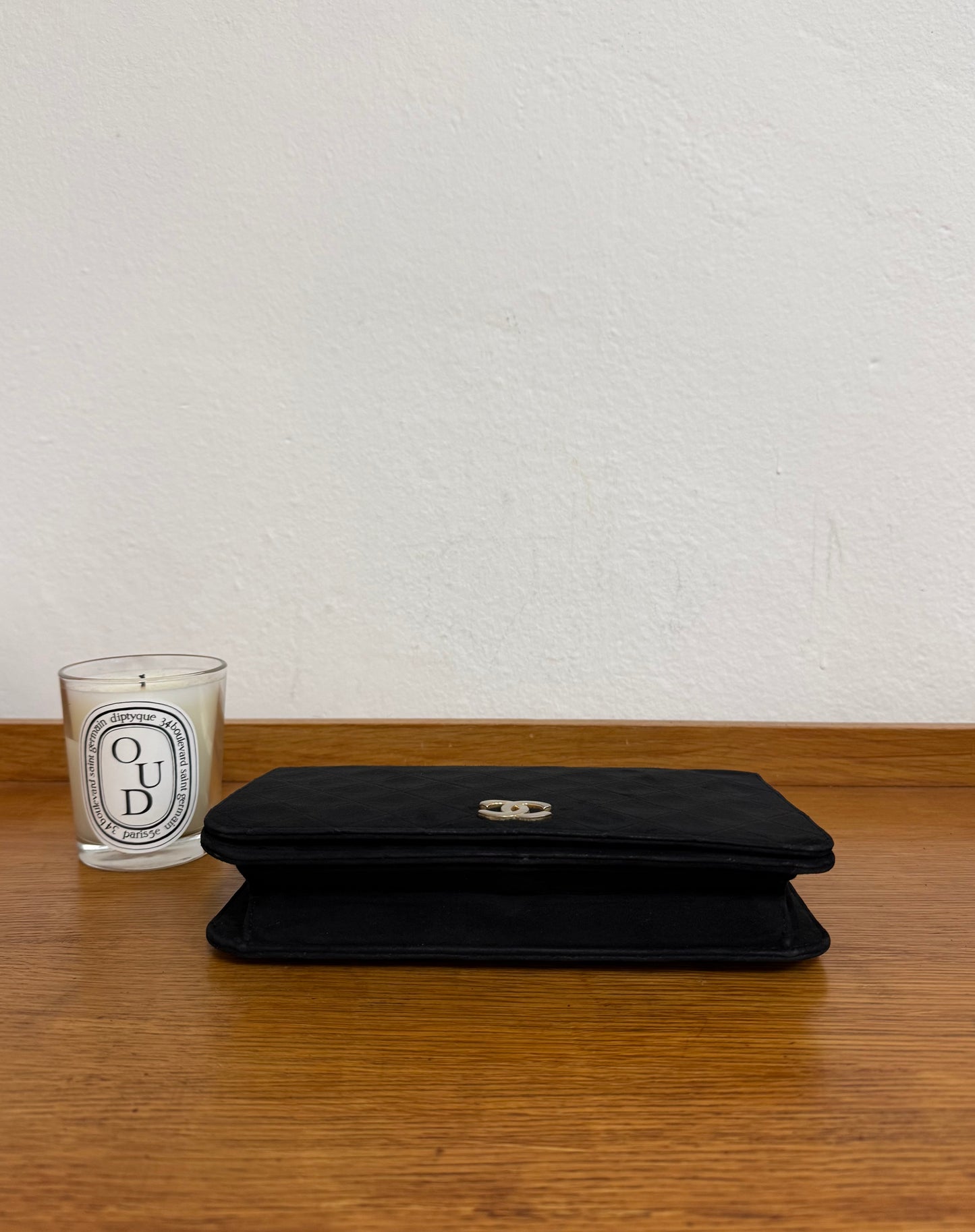 CHANEL SUEDE FULL FLAP BLACK