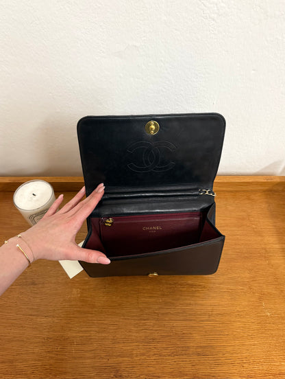 CHANEL FULL FLAP LAMBSKIN BLACK