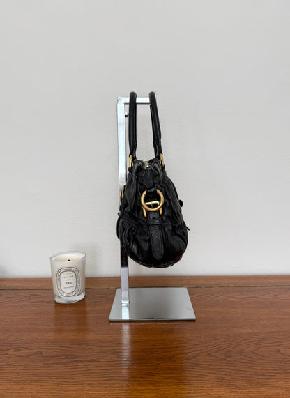 PRADA PROMENADE LEATHER HANDBAG