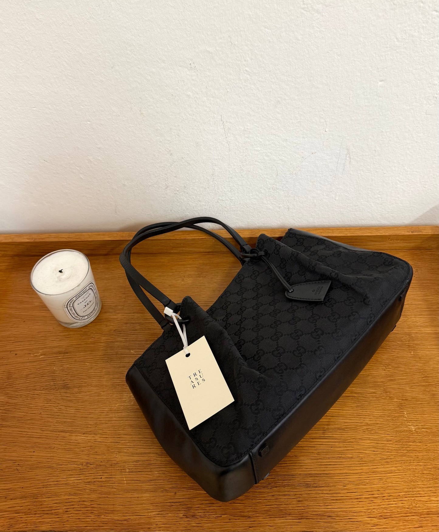GUCCI GG SHOULDER BAG BLACK & POUCH TOM FORD ERA