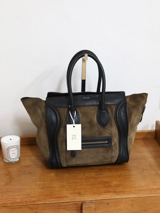 CELINE LUGGAGE BY PHOEBE PHILO SUEDE BAG