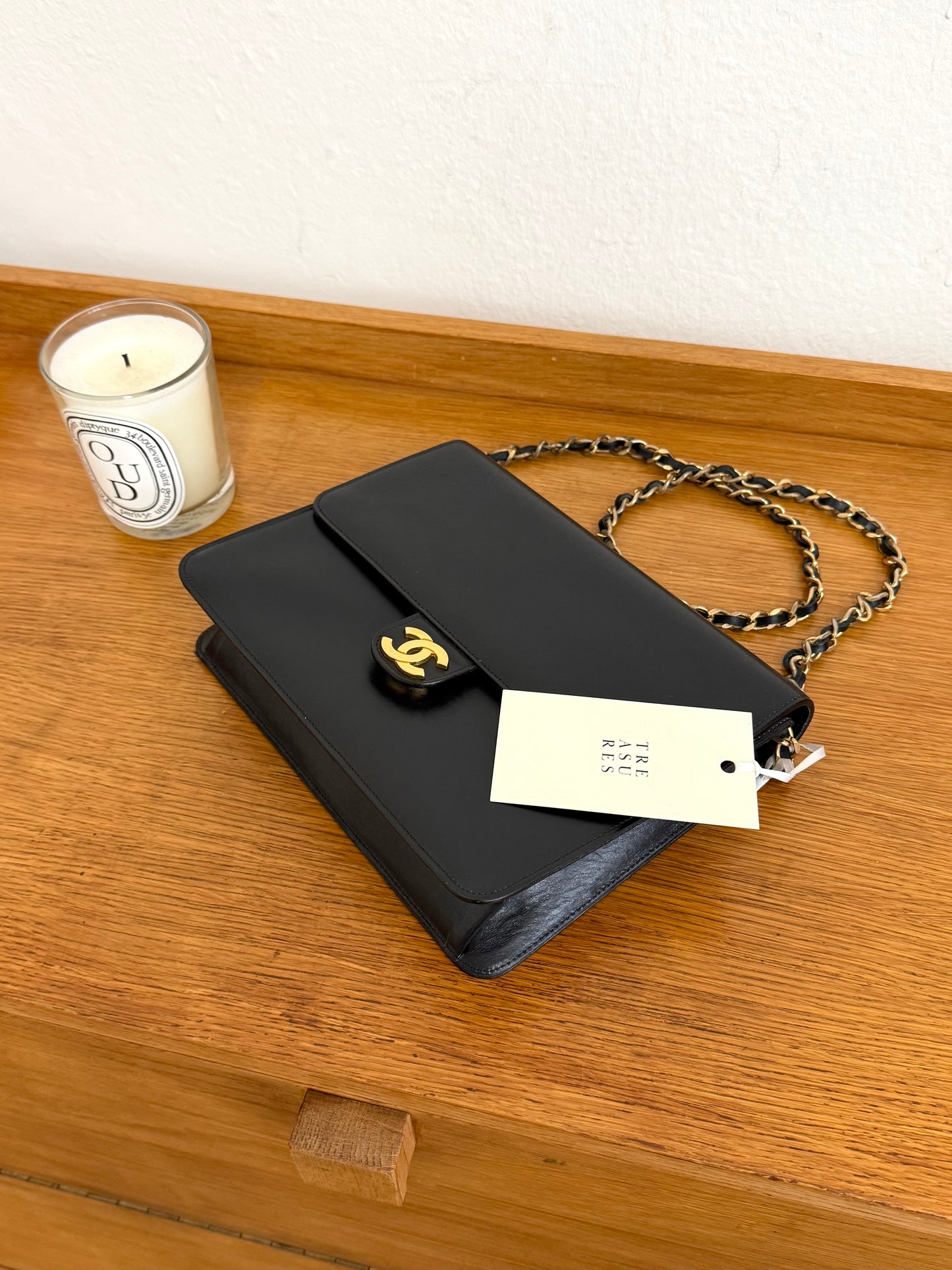 CHANEL BOX CALF FLAP BAG