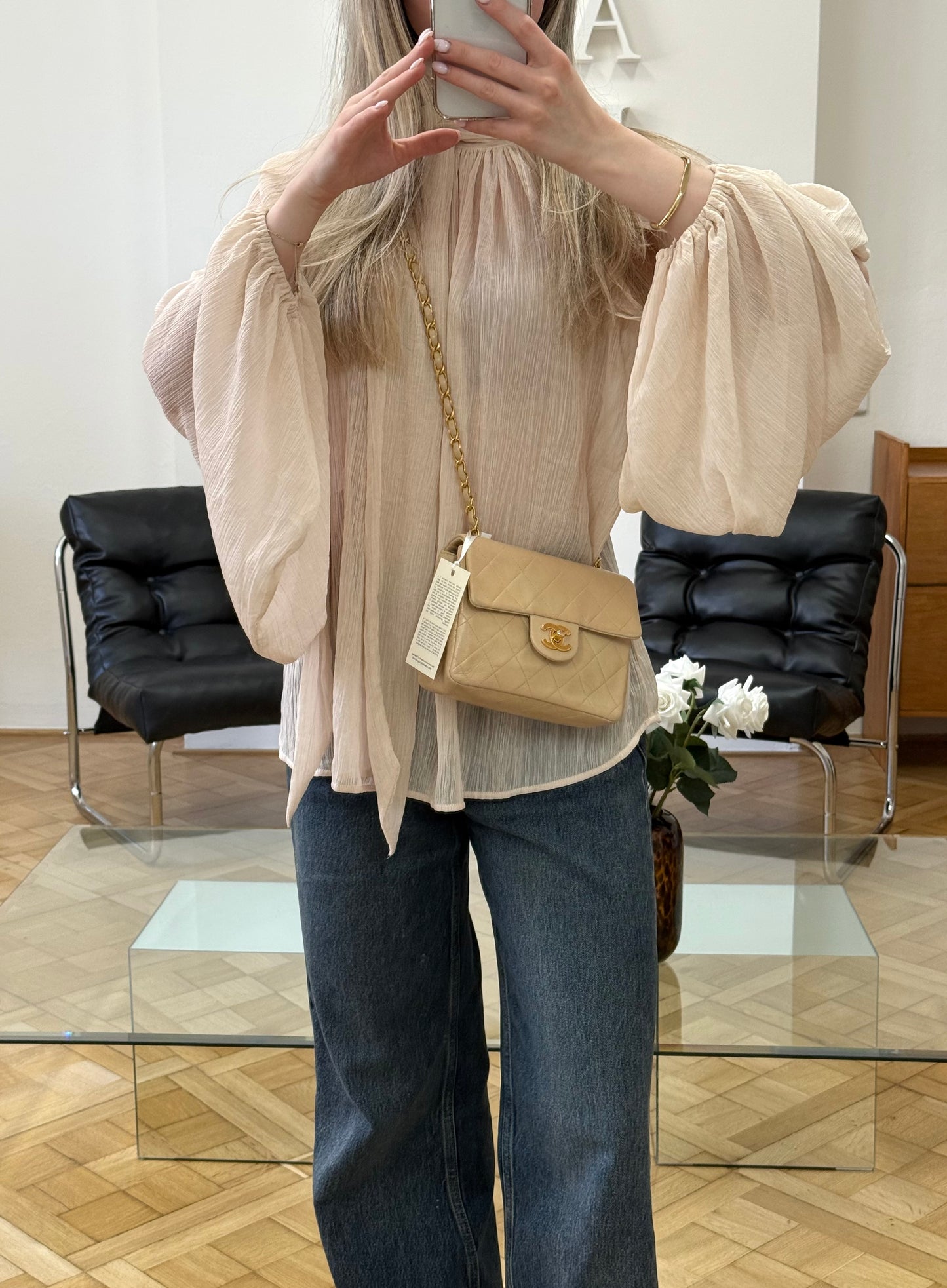 CHANEL CLASSIC SINGLE FLAP BAG TWIST LOCK 24K GOLD
