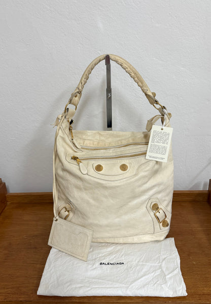 BALENCIAGA DAY “HOBO CITY” BAG BUTTER YELLOW