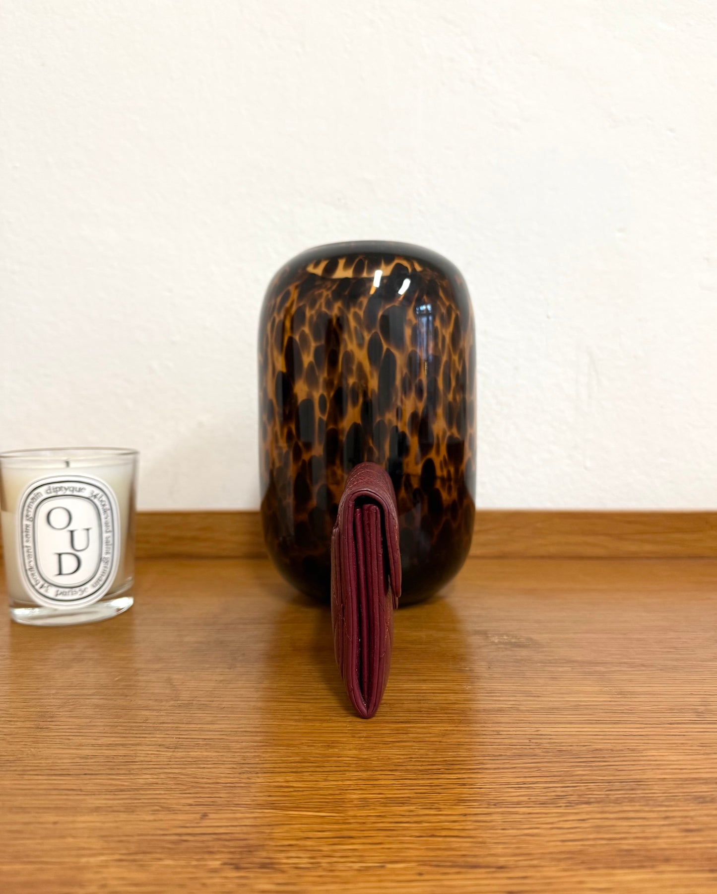 CHANEL CAVIAR MINI WALLET BURGUNDY