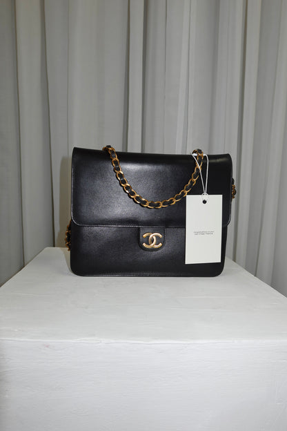 CHANEL BOX CALF SINGLE FLAP