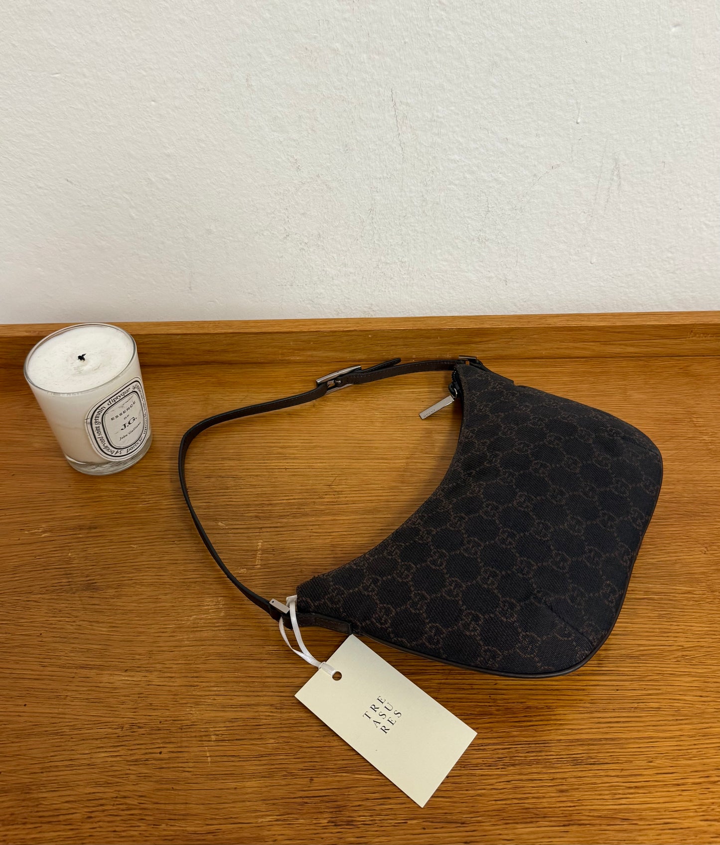 GUCCI GG MONOGRAM POCHETTE BAG BROWN TOM FORD ERA