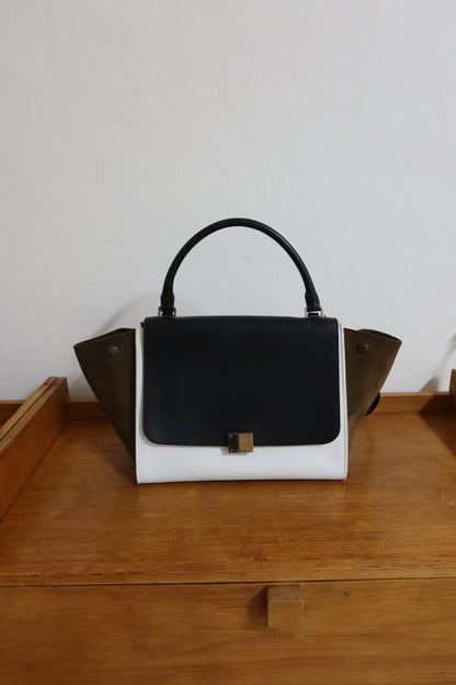 CELINE PHOEBE PHILO TRAPEZE BLACK WHITE