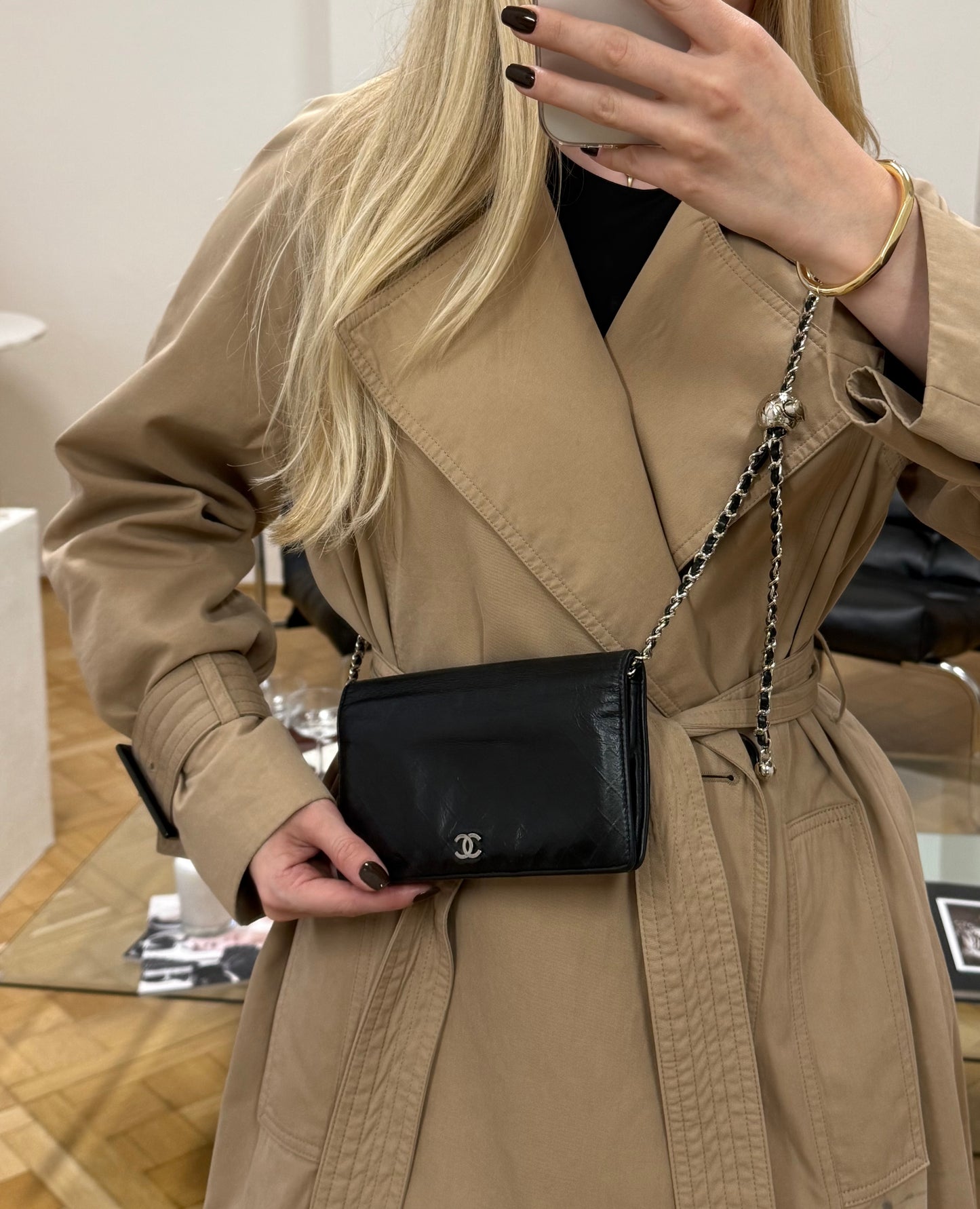 CHANEL LONG WALLET GRAINED SERIES 10