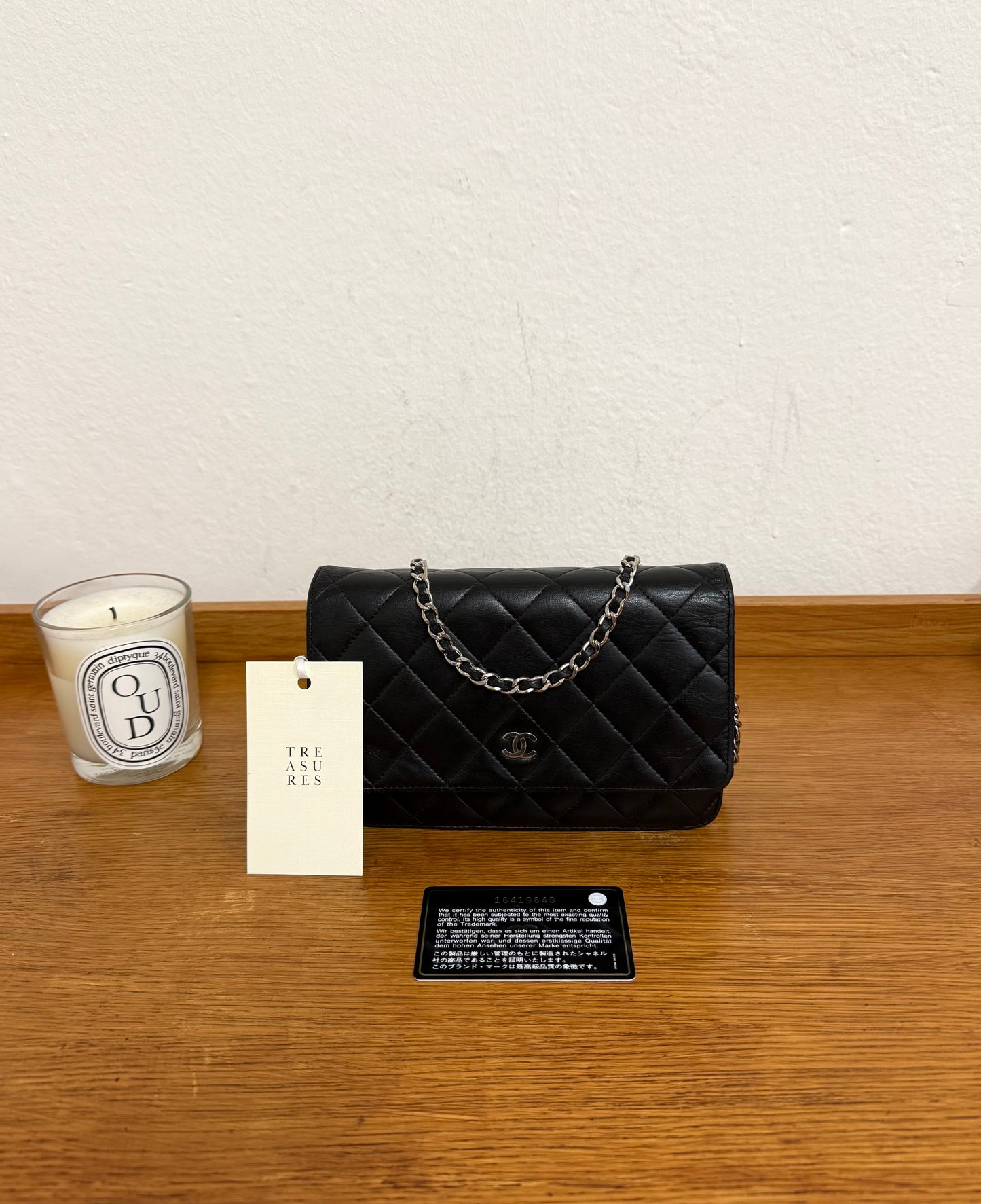 CHANEL WOC BLACK LAMBSKIN