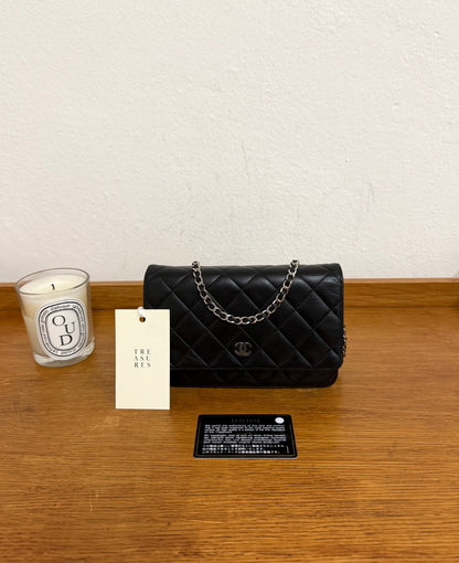CHANEL WOC BLACK LAMBSKIN