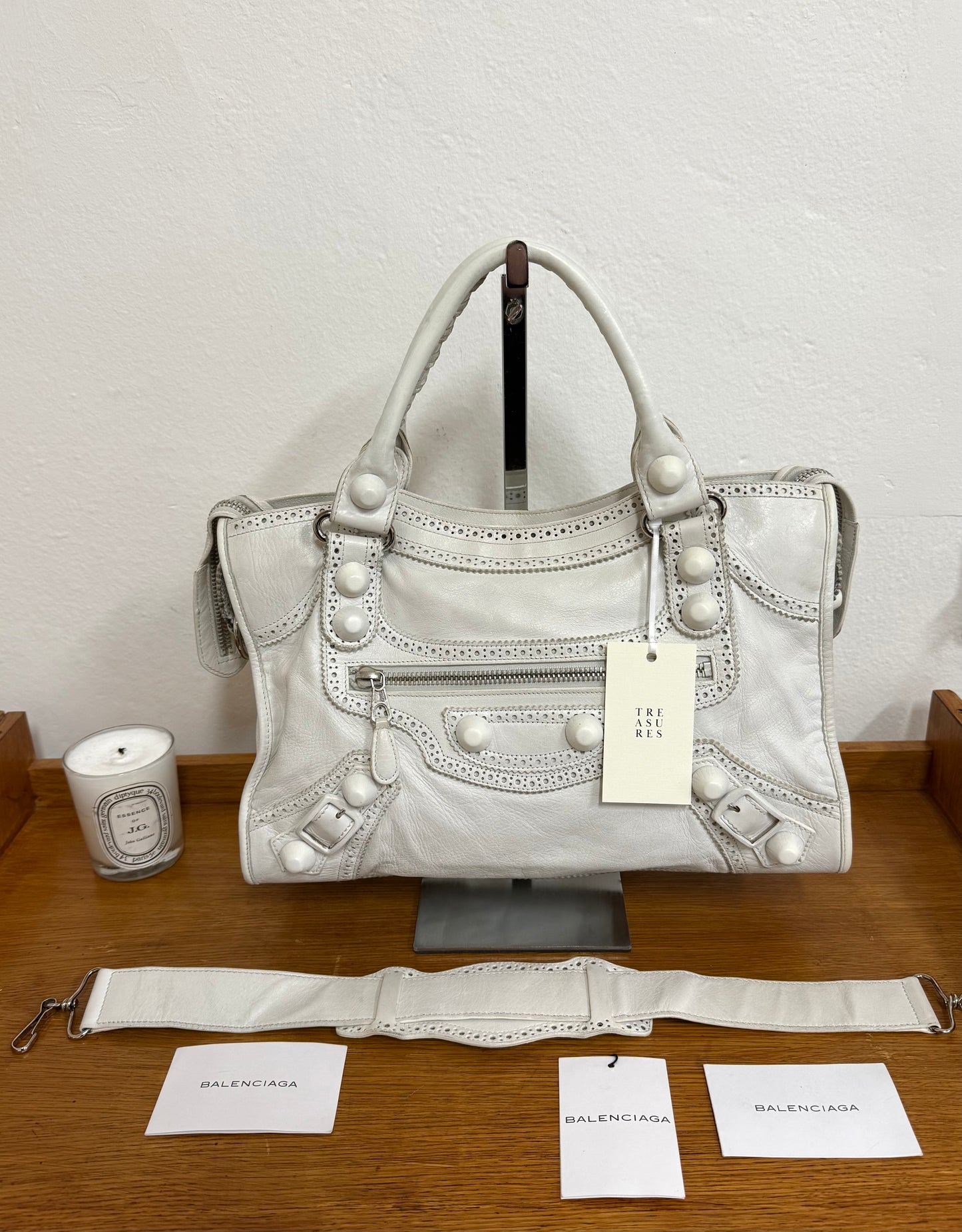 BALENCIAGA CITY BAG WHITE