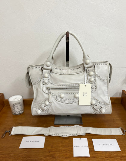 BALENCIAGA CITY BAG WHITE