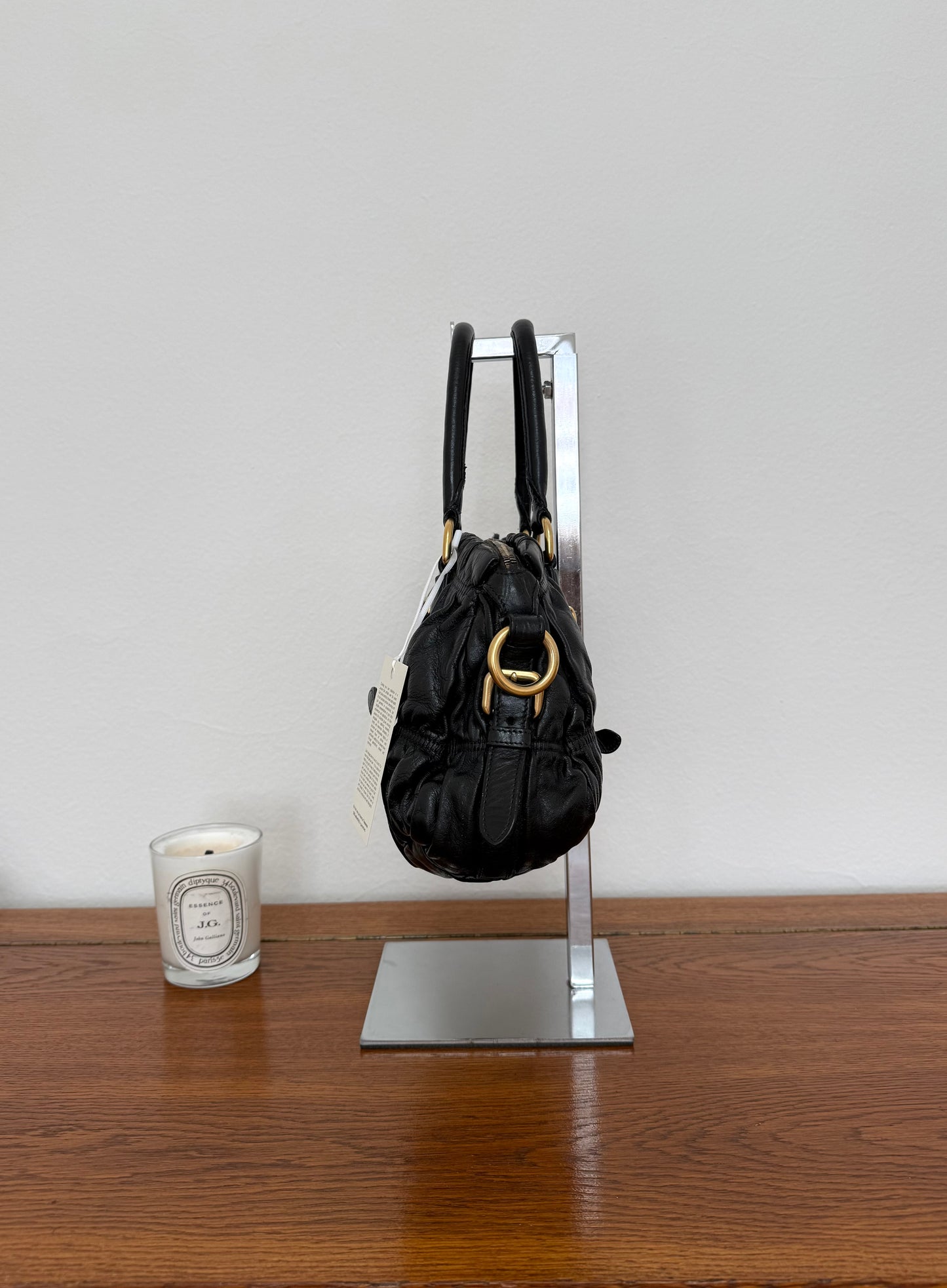 PRADA PROMENADE LEATHER HANDBAG