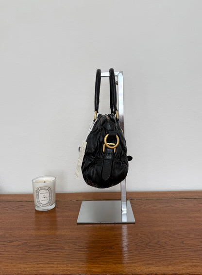 PRADA PROMENADE LEATHER HANDBAG