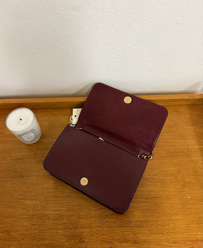 CHANEL FULL FLAP LAMBSKIN BURGUNDY