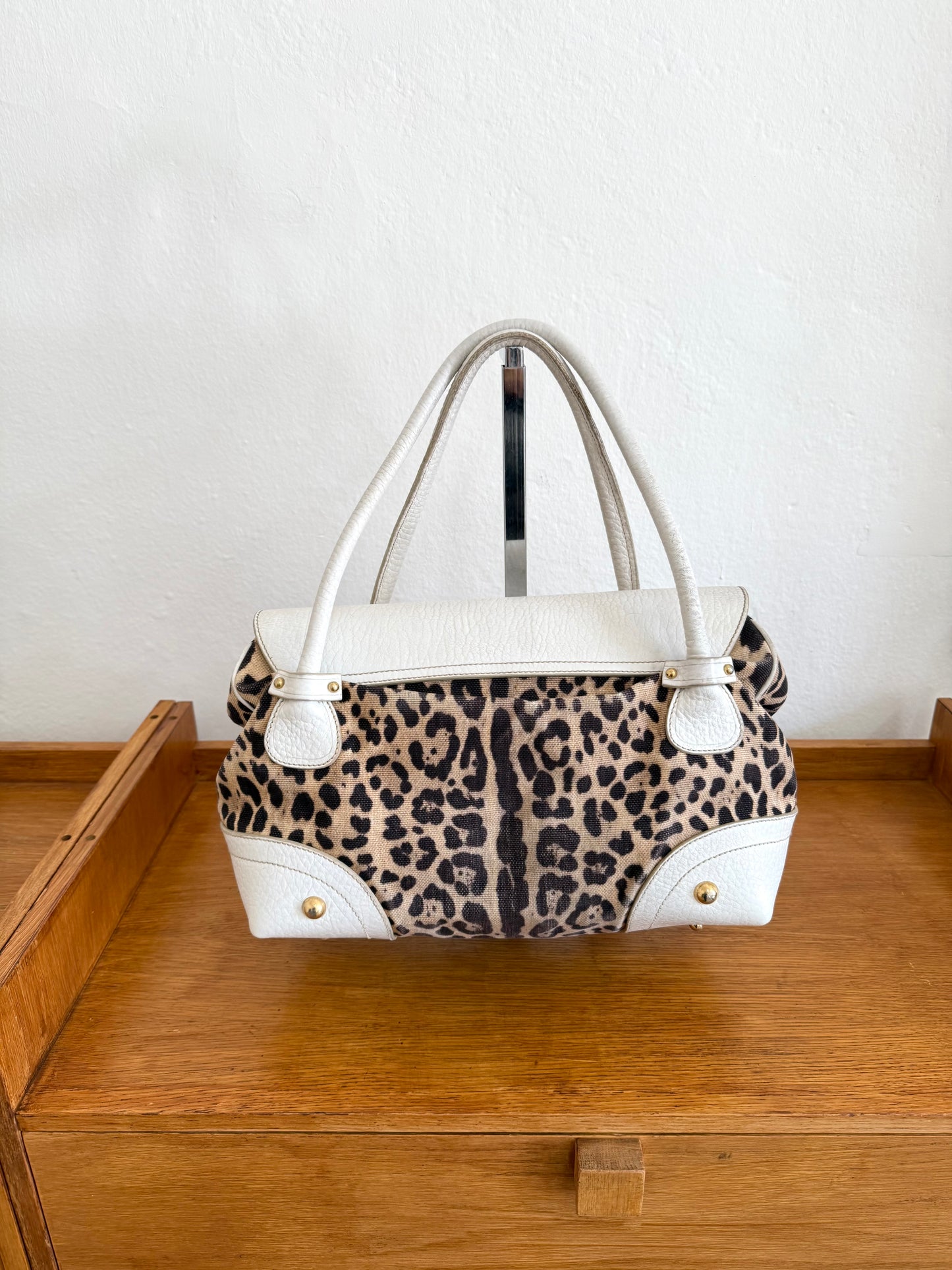 DOLCE & GABBANA LEOPARD SHOULDER BAG