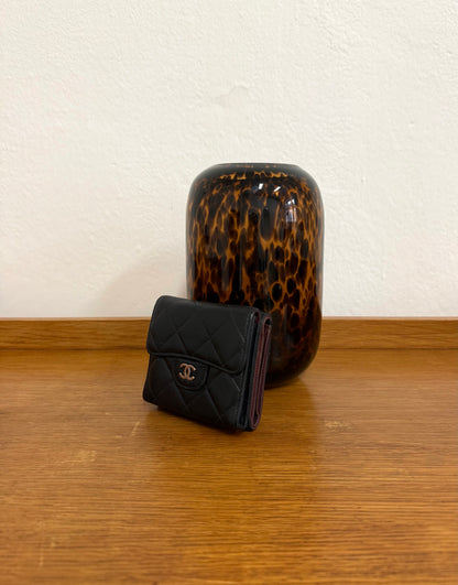 CHANEL MINI WALLET LAMBSKIN BLACK SERIES 11