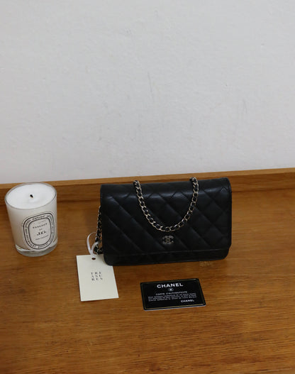 CHANEL WOC BLACK LAMBSKIN