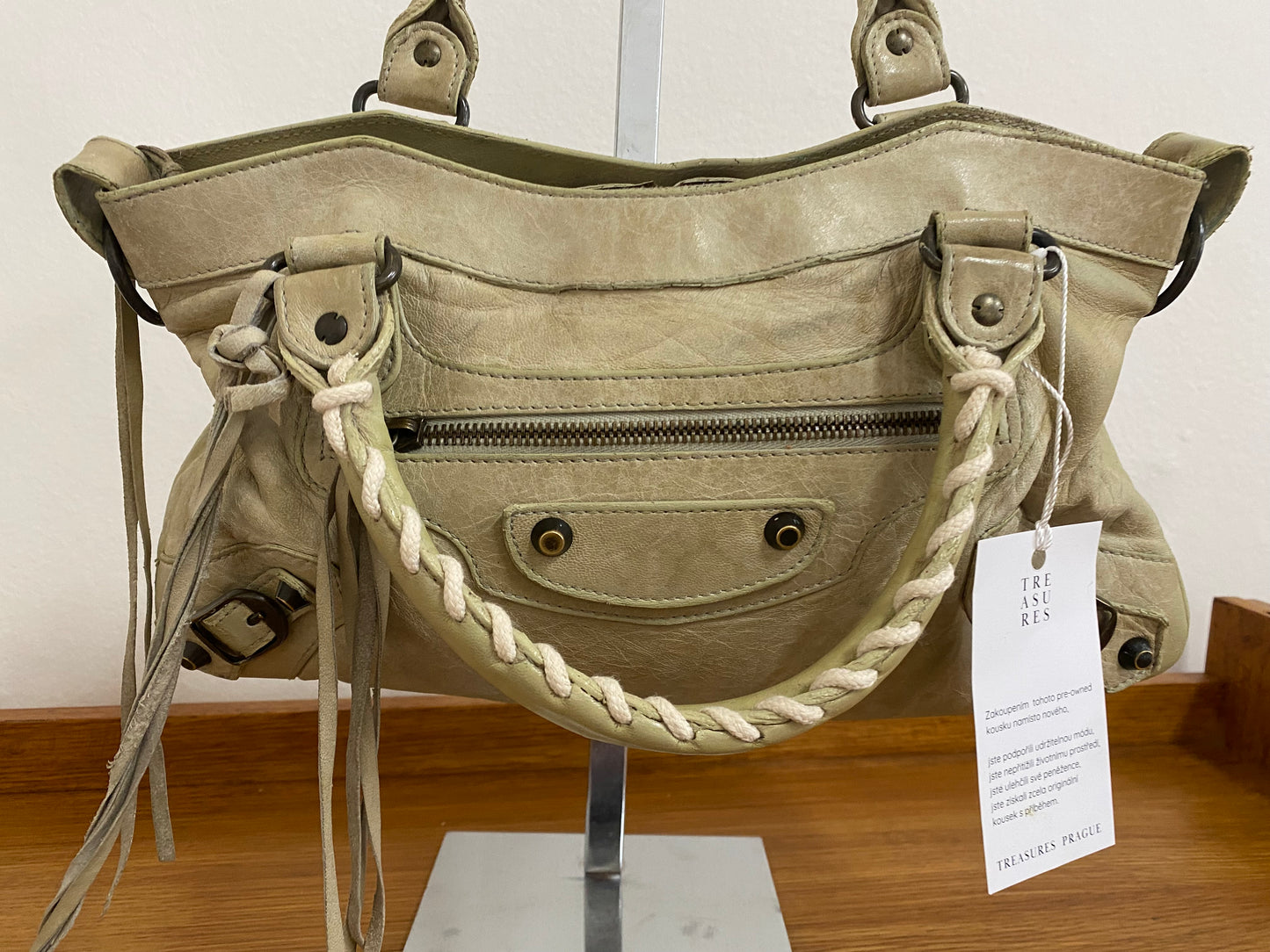 BALENCIAGA FIRST BAG IN ECRU