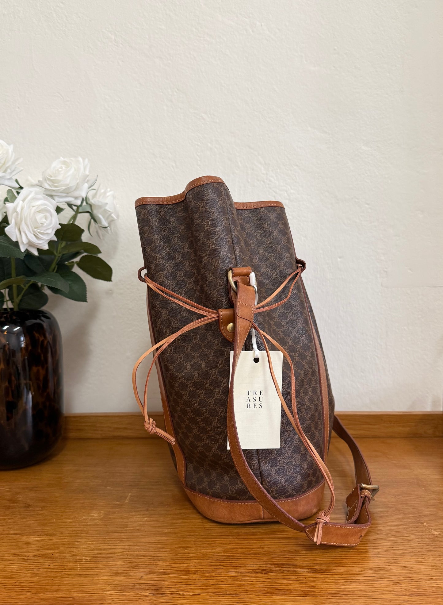 CELINE MACADAM BUCKET BAG