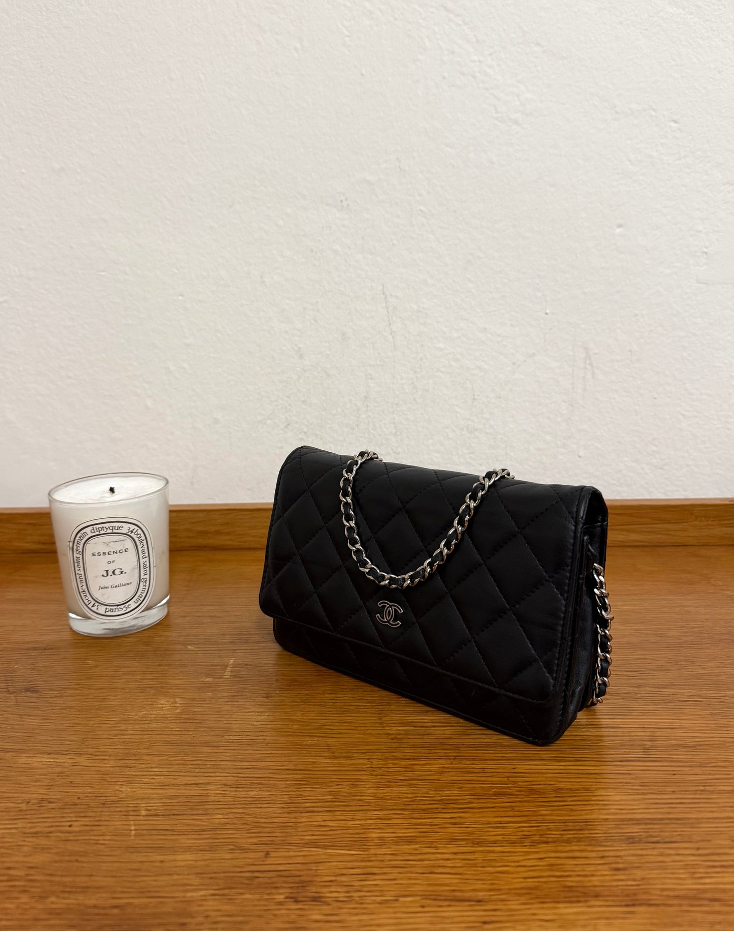 CHANEL WOC BLACK LAMBSKIN