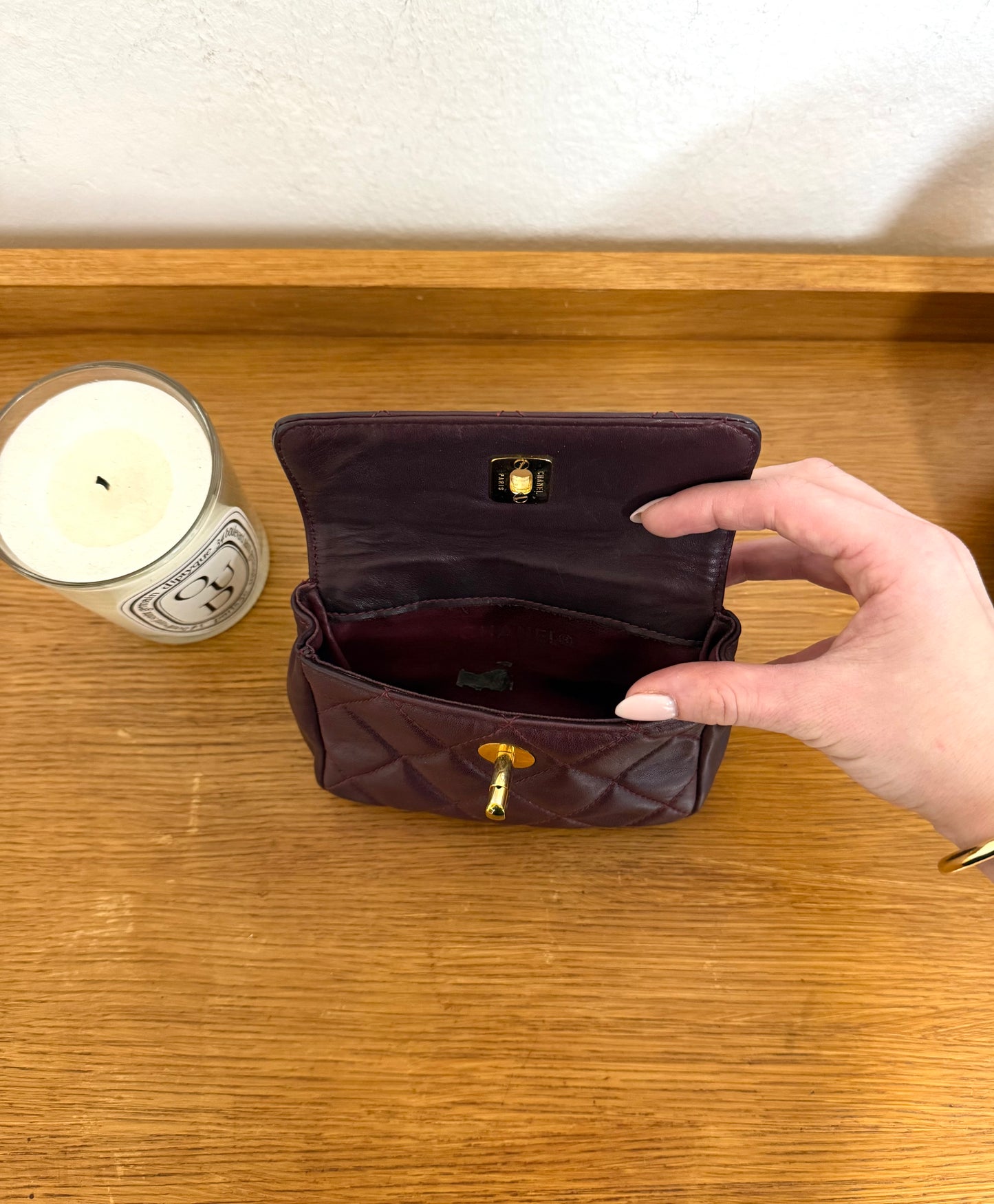 CHANEL BURGUNDY BELT BAG