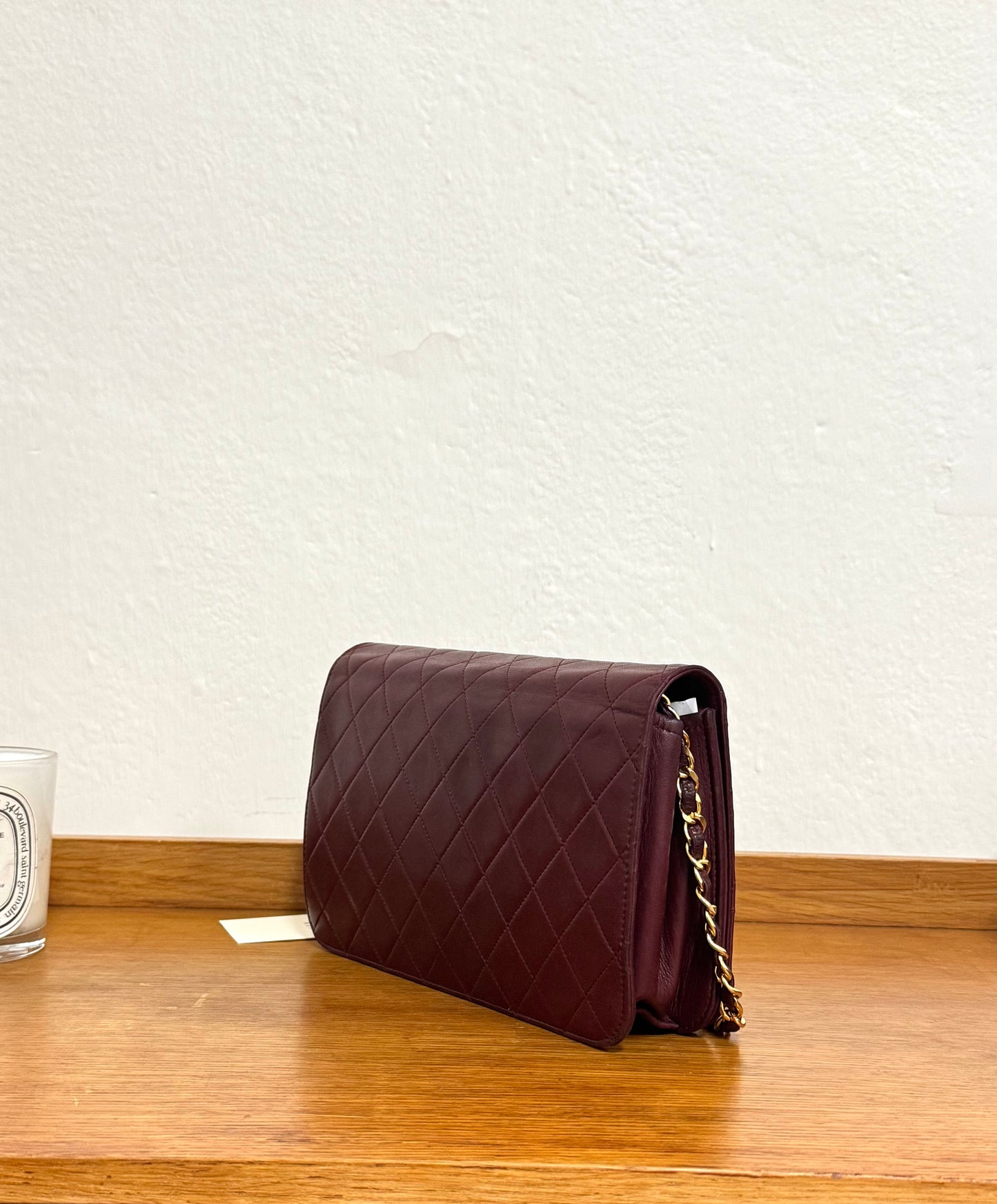 CHANEL FULL FLAP LAMBSKIN BURGUNDY