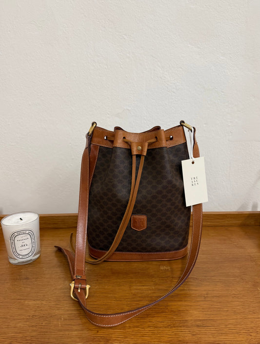 CELINE MACADAM BUCKET BAG