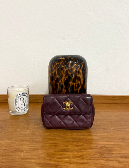 CHANEL BURGUNDY BELT BAG