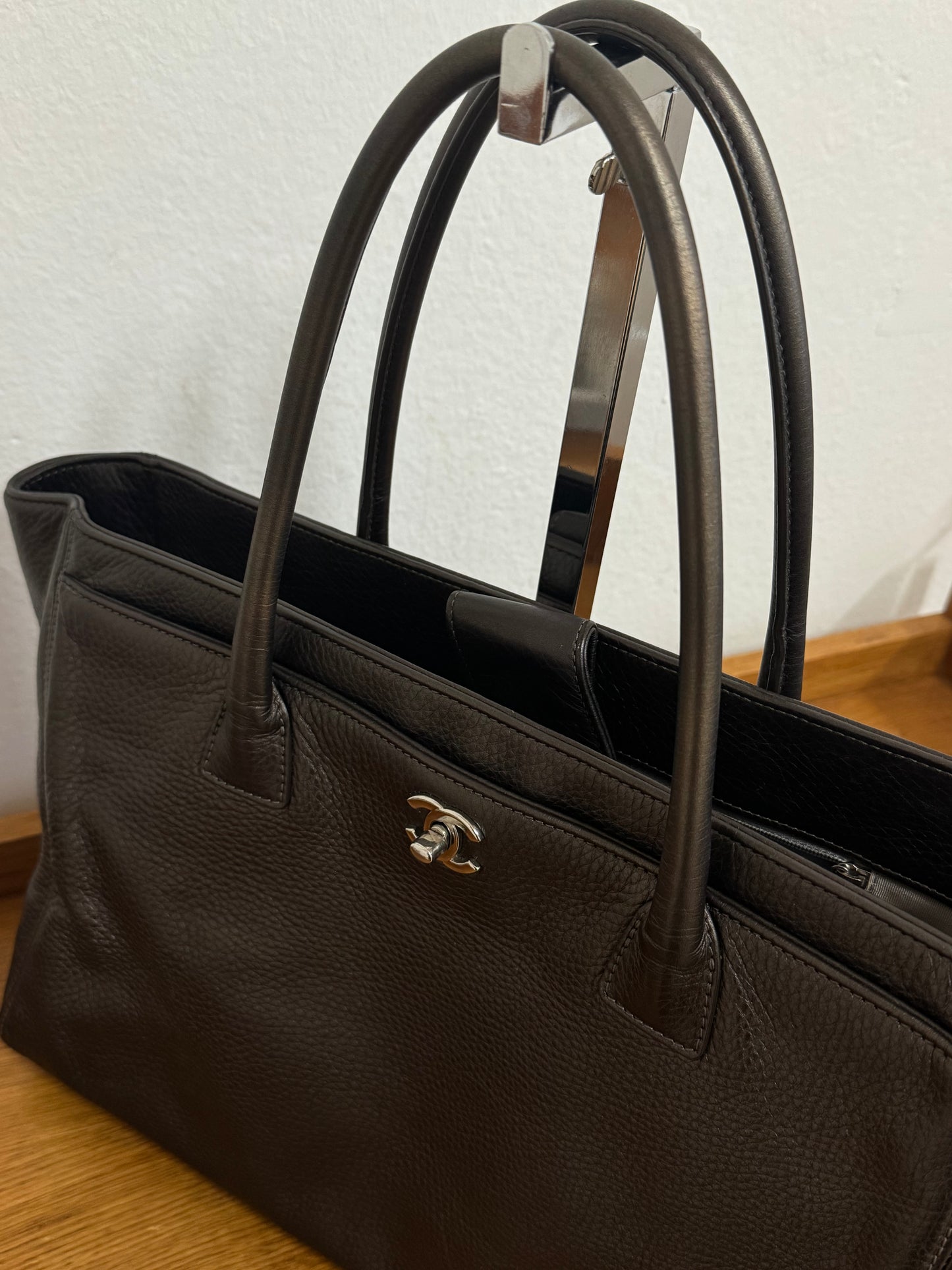 CHANEL EXECUTIVE TOTE IRIDESCENT BROWN SILVER HW