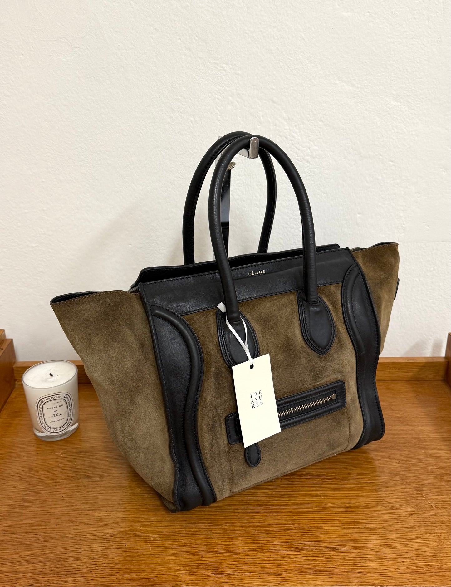 CELINE LUGGAGE BY PHOEBE PHILO SUEDE BAG