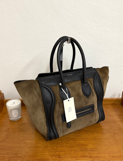 CELINE LUGGAGE BY PHOEBE PHILO SUEDE BAG