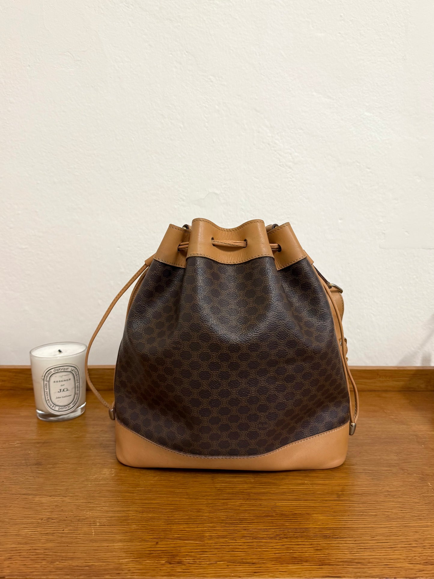 CELINE MACADAM BUCKET BAG & POUCH