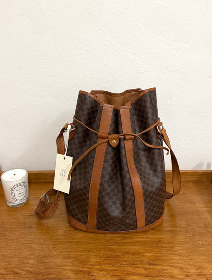 CELINE MACADAM BUCKET BAG