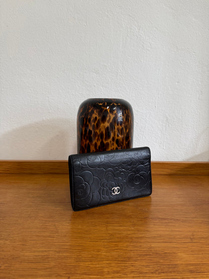 CHANEL CAMELLIA WALLET BLACK SERIES 11