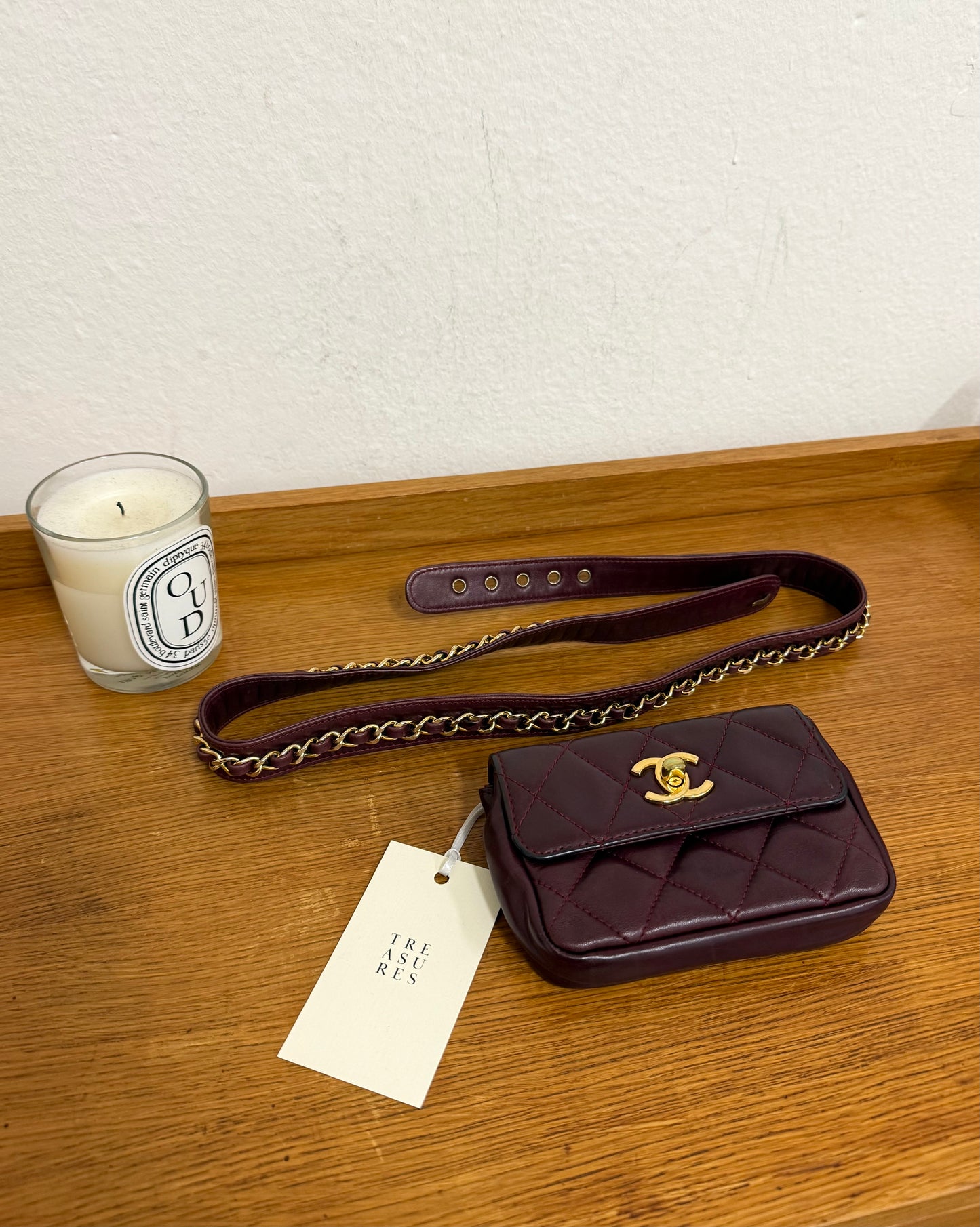 CHANEL BURGUNDY BELT BAG