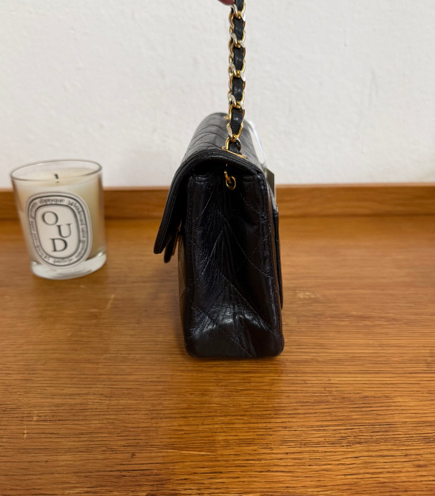 CHANEL CLASSIC SINGLE FLAP BAG TWIST LOCK 24K GOLD