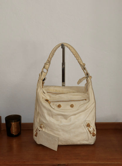 BALENCIAGA DAY “HOBO CITY” BAG BUTTER YELLOW