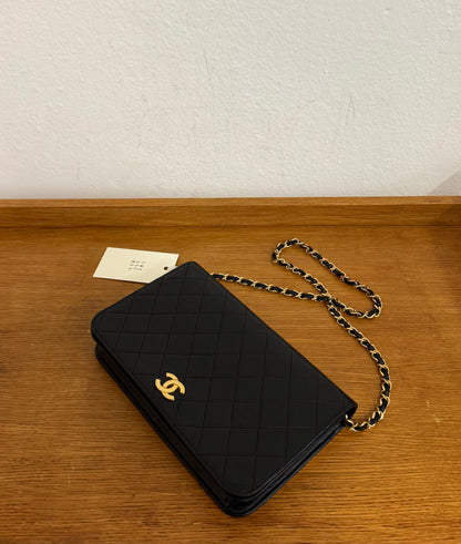 CHANEL FULL FLAP LAMBSKIN BLACK