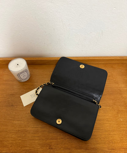CHANEL FULL FLAP LAMBSKIN BLACK