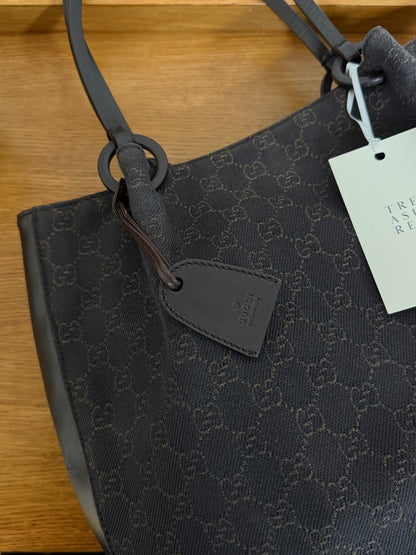 GUCCI GG SHOULDER BAG BLACK & POUCH TOM FORD ERA