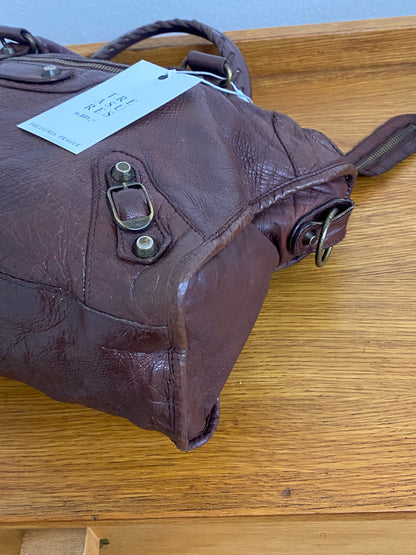 BALENCIAGA CITY BAG IN DARK BROWN