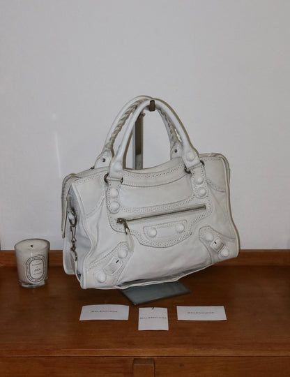 BALENCIAGA CITY BAG WHITE