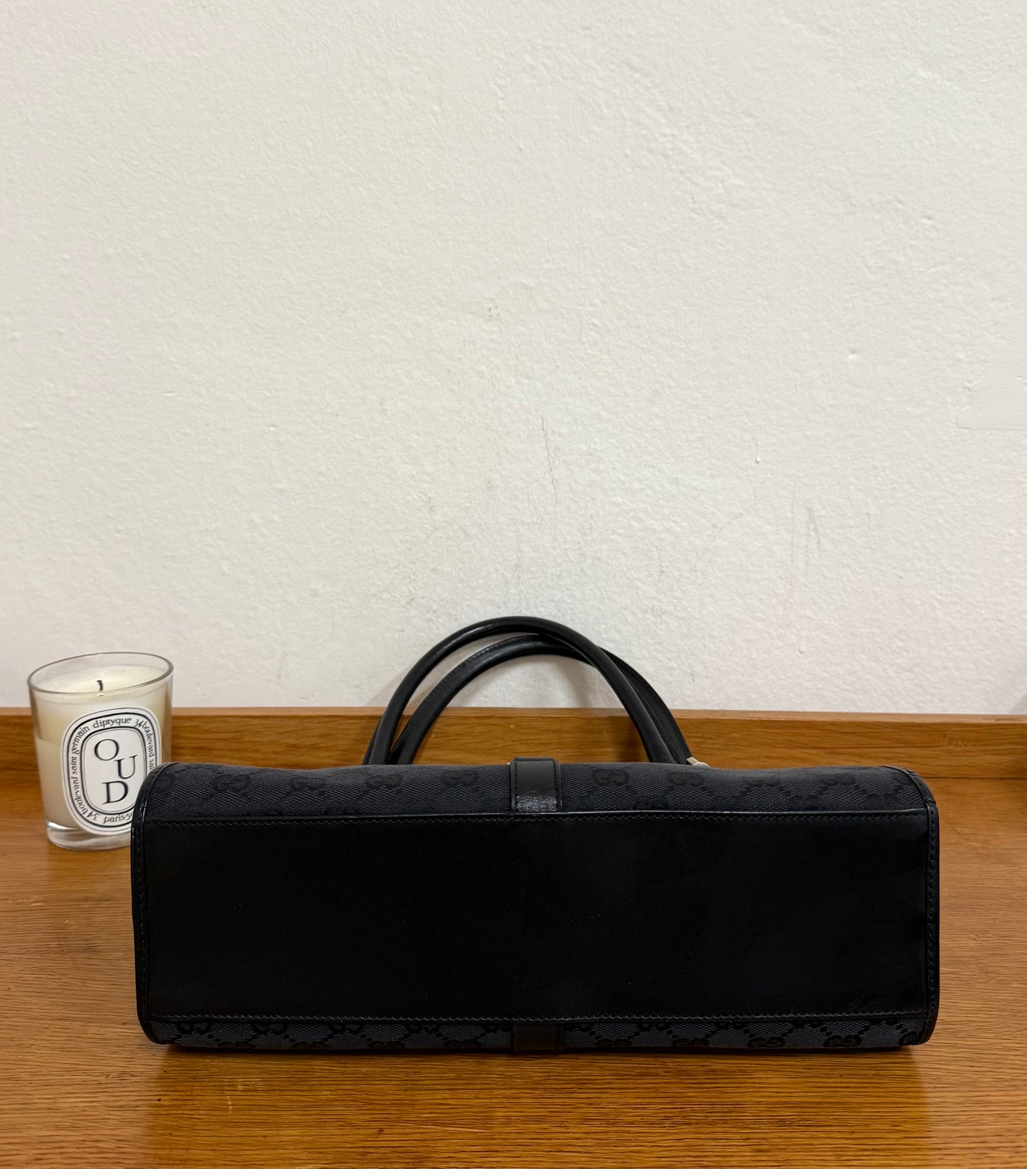 GUCCI JACKIE GG MONOGRAM BLACK BAG
