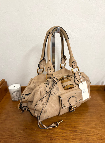 CHLOÉ PADDINGTON BY PHOEBE PHILO BEIGE GOLD HW